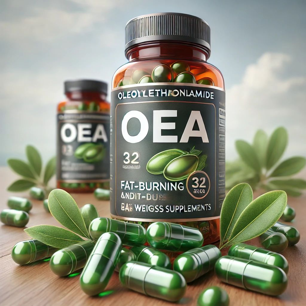 OEA weight loss supplement capsules" or "Oleoylethanolamide supplement bottle