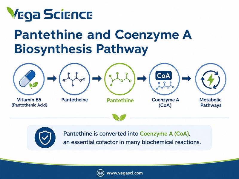 Pantethine article-specific research mechanism or biological pathway context infographic