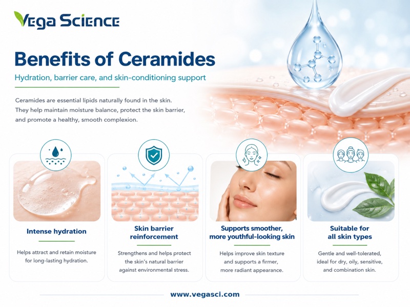 Ceramide skin barrier and moisture context infographic