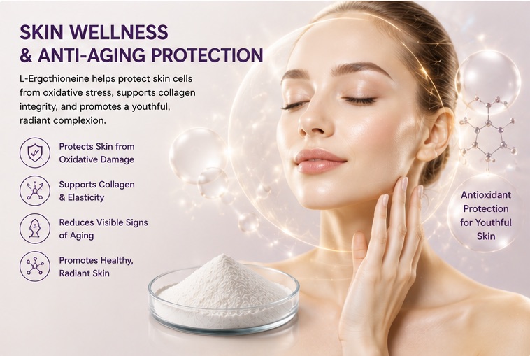 L-Ergothioneine skin health and antioxidant formulation context